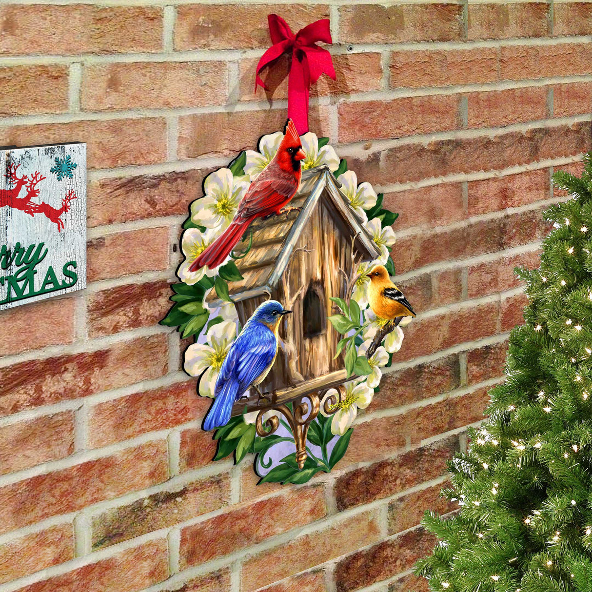 Decoración navideña para puertas con el despertar de la primavera de D. Gelsinger - Decoración de primavera para Pascua - 8652815H-DG