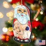 Adornos de madera Matreshka de Papá Noel con forma de oso polar de G. DeBrekht - Decoración navideña de Papá Noel y muñeco de nieve - 8110718