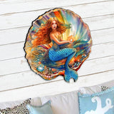Mermaid in the Shell Holiday Door Decor by G. Debrekht - Coastal Holiday Decor - 8688200H