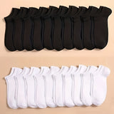 20 paires de chaussettes unies à imprimé, chaussettes basses douces et légères, bas et collants pour femmes