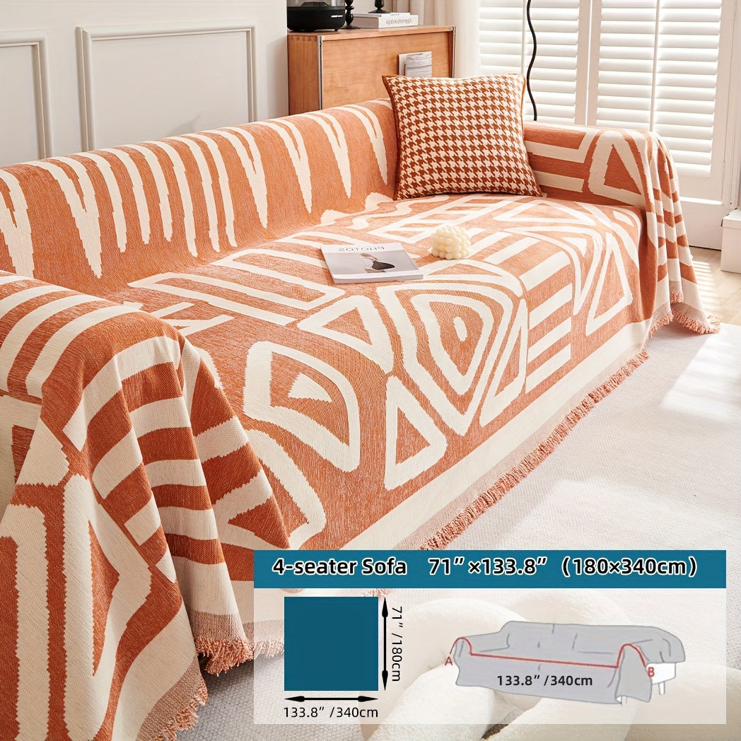 Funda de sofá estilo bohemio, antiarañazos para mascotas, antideslizante, para dormitorio, sala de estar, decoración del hogar, manta de sofá