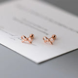 Fashion Hollowed-out Bowknot Thread Stud Earrings - Lootquake