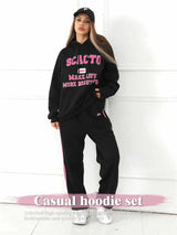 Women's Fashion Casual Printed Top Pants Set - Lootquake