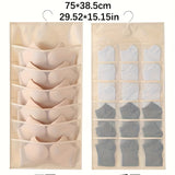 Sac de rangement pour sous-vêtements double face - Solution de rangement polyvalente pour lingerie et chaussettes, design compact et adapté aux voyages, avec fonction d'accrochage facile
