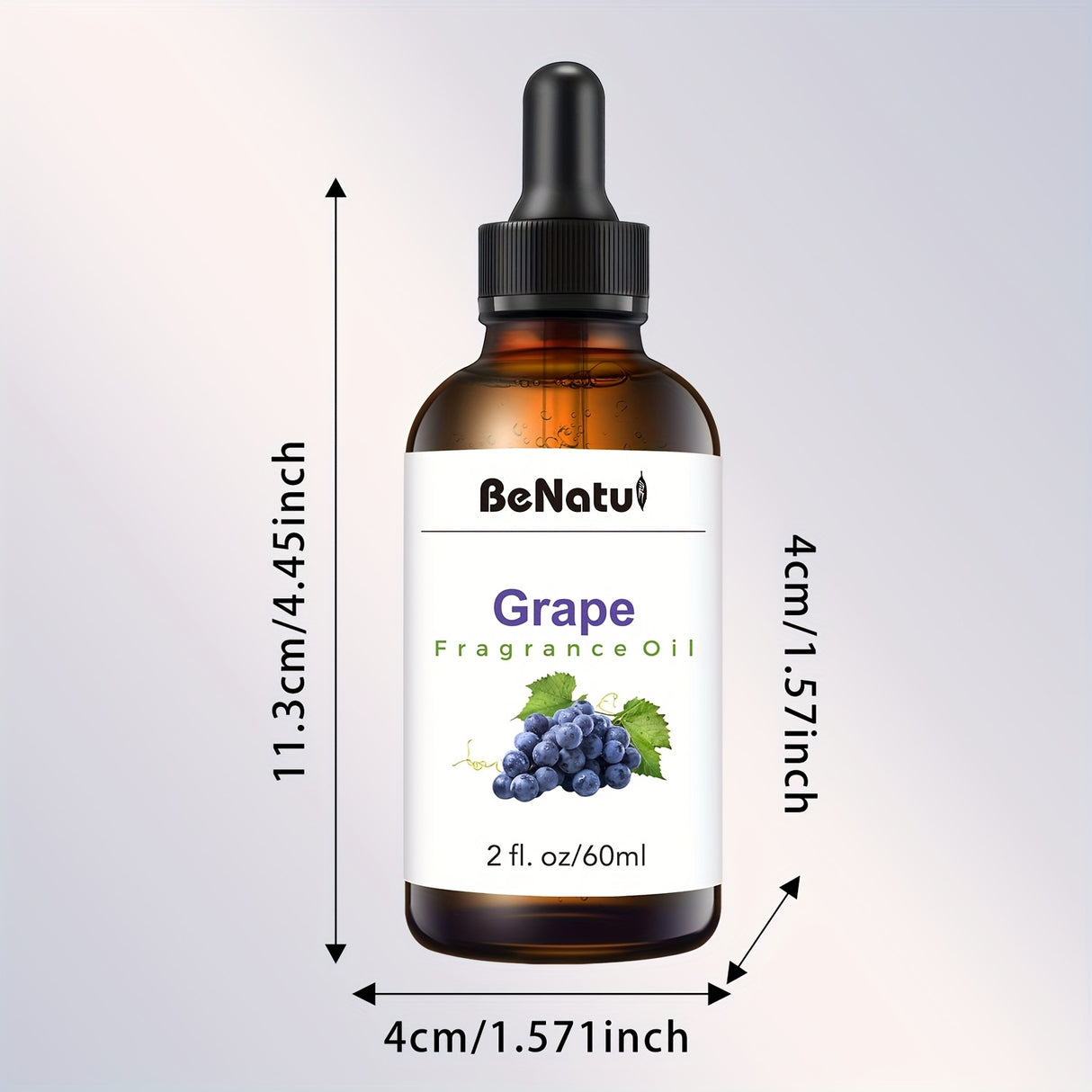 2.03oz Grape Fragrance Essential Oil - Fruity Scent, Aromatic Oil for Making Scented Candle Soap, Long-lasting Natural Essential Oil, Suitable for Diffusers, Humidifiers, DIY Candle Making, Women's Car Parts, A Gift for Women