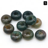 Large Hole Crystal Agate Jade Abacus Beads