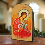 Icono sagrado cristiano ortodoxo de madera de San Miguel Arcángel, bañado en oro - Decoración inspiradora - 86027