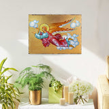Ángel Volador de Madera, Dorado, Icono Sagrado Cristiano Religioso - Decoración Inspiradora - 85034
