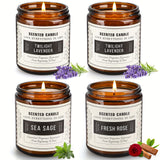 4 Pack Scented Candle Set Soy Wax Candles, 28oz Burns For 200 Hours, Aromatherapy Candles for Home Decoration, Gift for Women Mother (Lavender & Sage & Lavender & Sandalwood Rose)