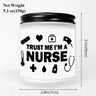 1pc Lavender Scented Candle 5.3oz - "Trust Me, I'm a Nurse" Design with Medical Symbols | Heartfelt Gift for Nurses, Nurse Appreciation, Graduation, Birthdays, Christmas | Soy Wax, Glass Container