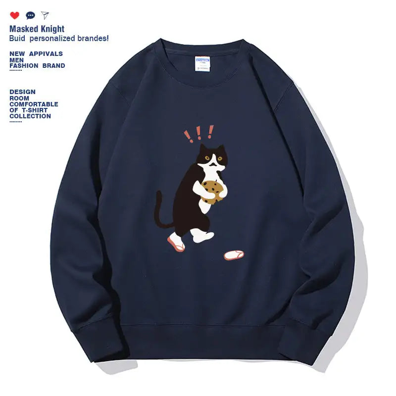 Women's Fashionable Solid Color Printed Long Sleeved Sweatshirt - Lootquake