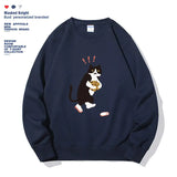 Women's Fashionable Solid Color Printed Long Sleeved Sweatshirt - Lootquake