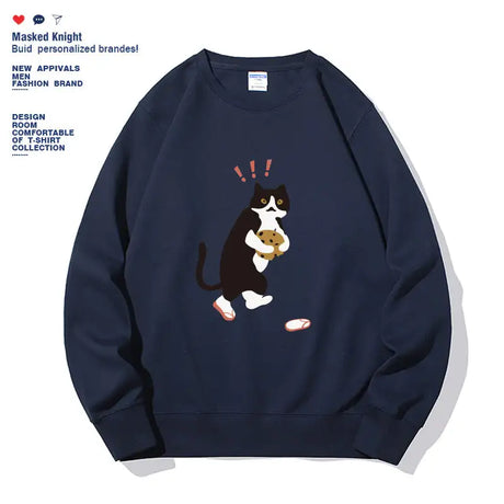 Women's Fashionable Solid Color Printed Long Sleeved Sweatshirt - Lootquake