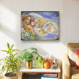 Arte de pared de madera "Alas de Amor" de Josephine Wall - Decoración de fantasía - 852153-JW