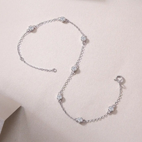 Smart Bubble Luxury Fashion Mossan Diamond S925 Silver Bracelet Comparable To Natural Diamonds - Lootquake