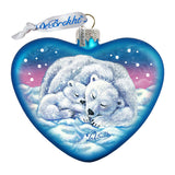 Adorno de cristal con osos de amor maternal de G. DeBrekht - Decoración navideña con temática de vida silvestre - 753-008