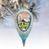 Adorno esculpido de cabaña de invierno de G. DeBrekht - 621141