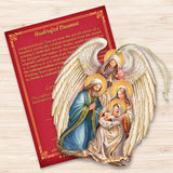Nativity with Angel Wooden Ornaments by G. DeBrekht Christmas Decor - 8611056