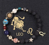Natural Volcanic Rock Twelve Constellations Bracelets Fashion European And American Style - Lootquake