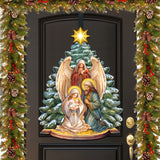 Decoración navideña para puerta con la Natividad de la Sagrada Familia, de G. Debrekht - 8611042H