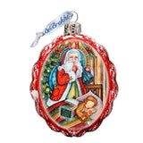 Adorno navideño de vidrio de mercurio de G. DeBrekht - Decoración navideña de Papá Noel y muñeco de nieve - 773023