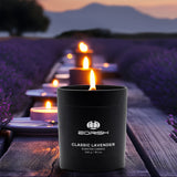 Luxury Candle Gift Set For Women, Strong Scented Candle Set, Black Candles Gifts, 3 Pack, 24oz, Burning 150 Hours