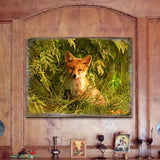 Arte mural de madera con zorros de Nature Wonders - Decoración de vida silvestre - 95294B