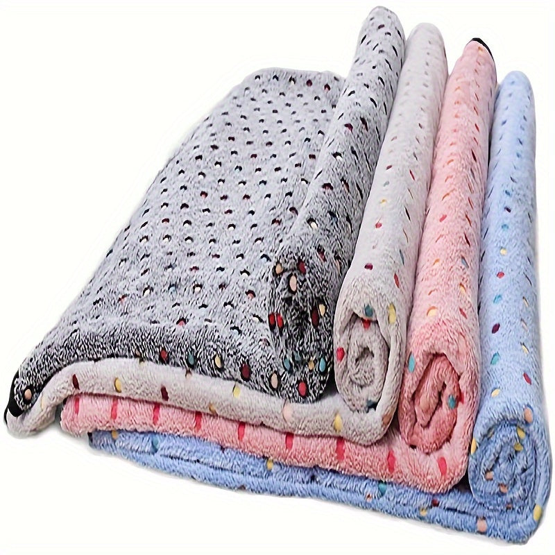 Manta para mascotas de franela de terciopelo coral, colcha para perros y gatos, manta para perros
