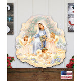 Corona de ángel para la Natividad, regalo de fe, decoración para puerta de D. Gelsinger - Decoración navideña de la Natividad - 8461032H-0201