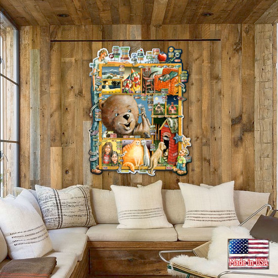 Opposites Whimsical Wall Art by Laura Seeley - Love Family Kids Decor - 8513010-LS