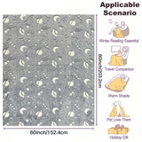 1 manta espacial vibrante que brilla en la oscuridad - Franela suave para ropa de cama infantil - Acogedora decoración para sofá cama y sala de estar con diseño de cielo estrellado - Regalo de cumpleaños perfecto para niños y niñas