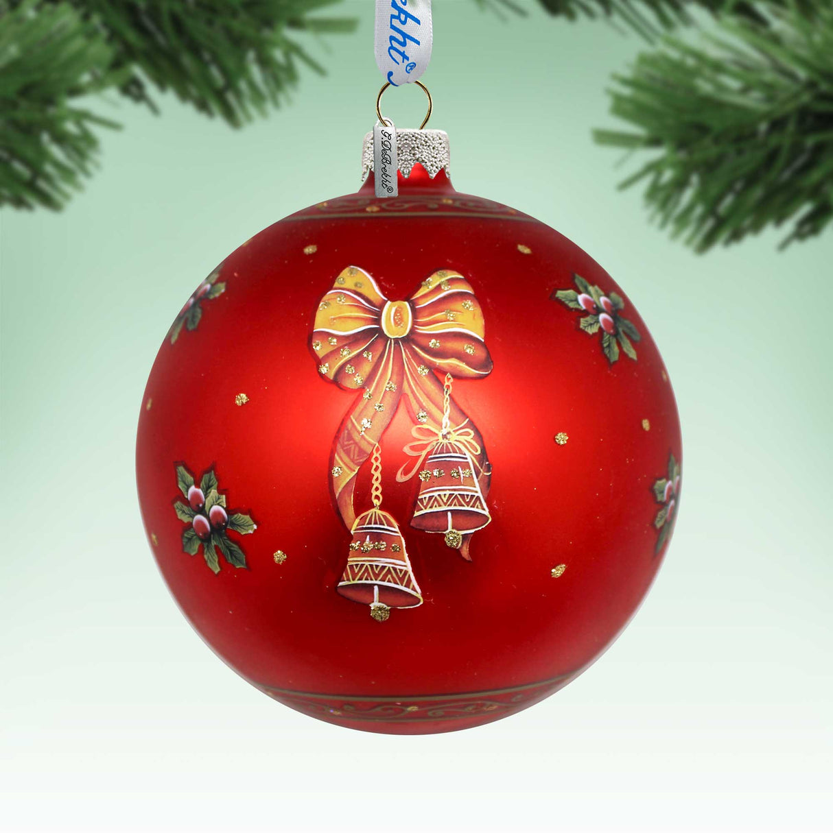 Getting Ready for the Holidays Santa Lg Glass Ornament in Red by Gelsinger - Christmas Decor - 73922R-DG