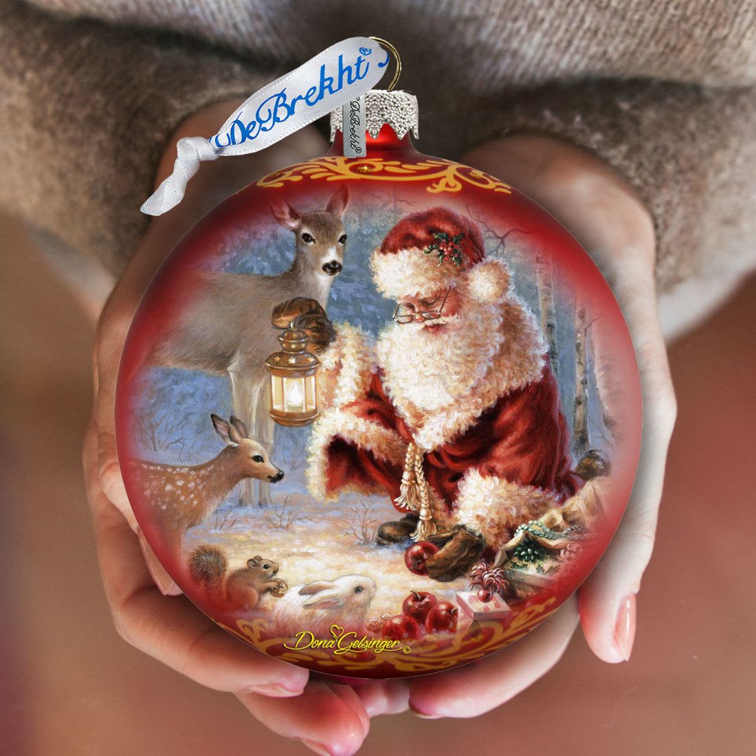 Adorno de cristal "Abundancia de alegría", edición limitada, de D. Gelsinger - Decoración navideña de Papá Noel y muñeco de nieve - 73890-0104