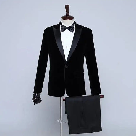 Men's Stage Performance Suit Velvet Jacket - Lootquake