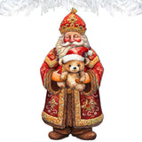 Adornos de madera con forma de osito de peluche de Papá Noel, de G. Debrekht - Decoración navideña de muñeco de nieve de Papá Noel - 8691415
