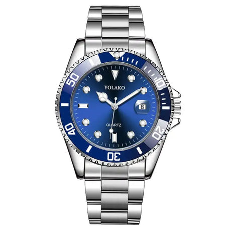 Men Silver Stainless Steel Waterproof Watches - Lootquake
