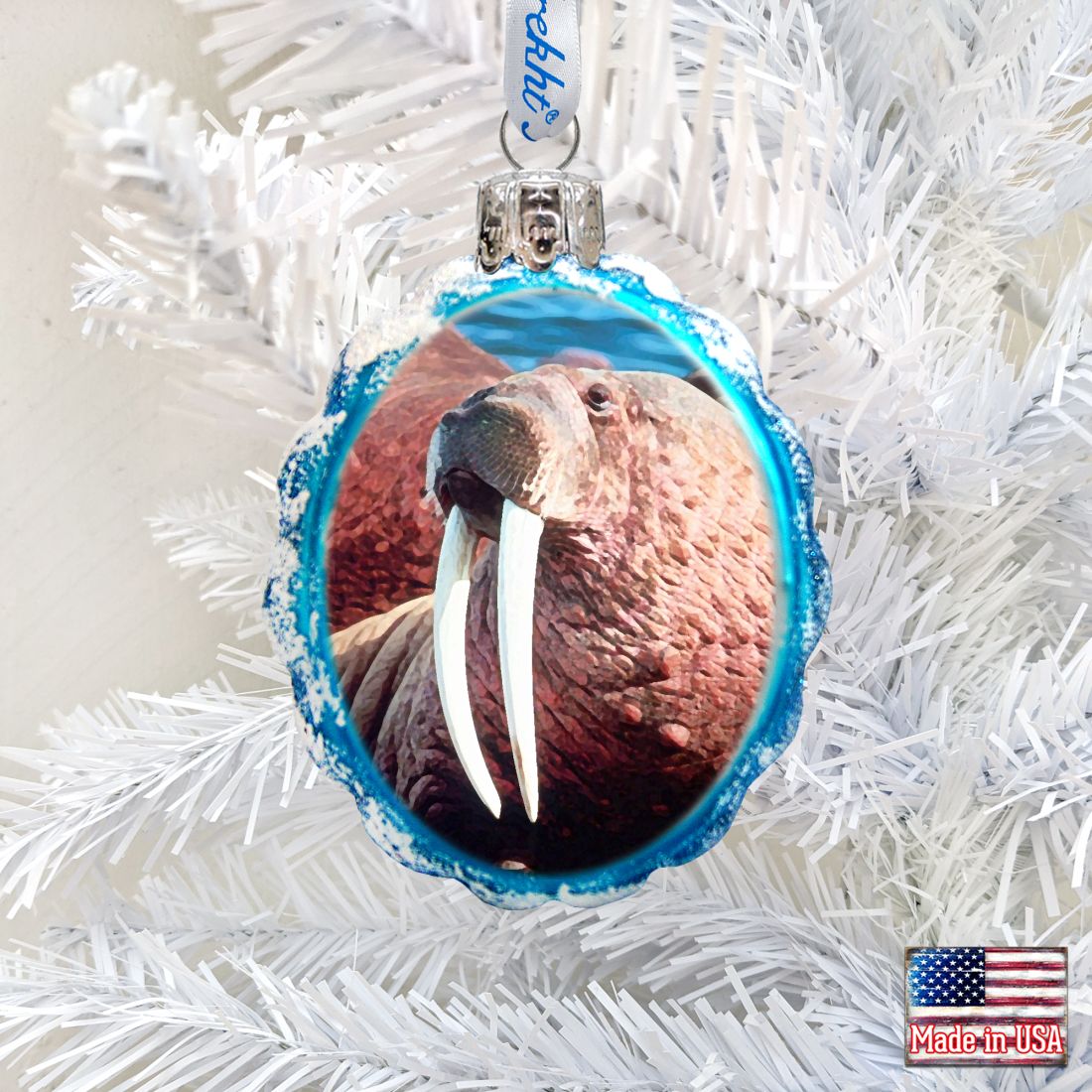 Walrus Mercury Glass Ornament by G. DeBrekht - Wildlife Holiday Decor - 771053