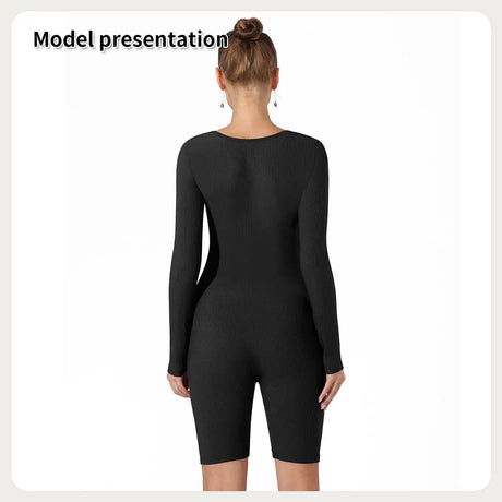 Women's Fashion Simple Solid Color Bodysuit - Lootquake