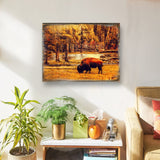 Bison Art Wooden Wall Art by Nature Wonders - Nature Wildlife Decor  - 95293B