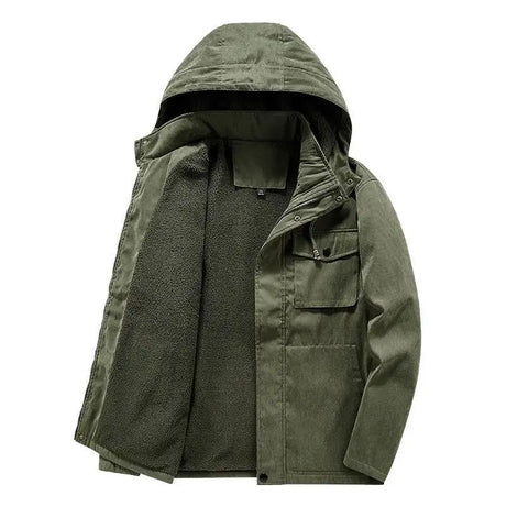 Thick Detachable Hat Lambswool Jacket - Lootquake