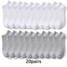 10/20/30 pairs Men's 10/20/30 Pairs Compression Sports Socks, Sweat-Wicking, Anti-Odor, Non-Slip for Running, Basketball, Fitness
