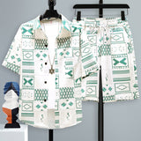Men's Short-sleeved Suit Youth Student Leisure Sports Cool Shorts Two-piece Set - Lootquake