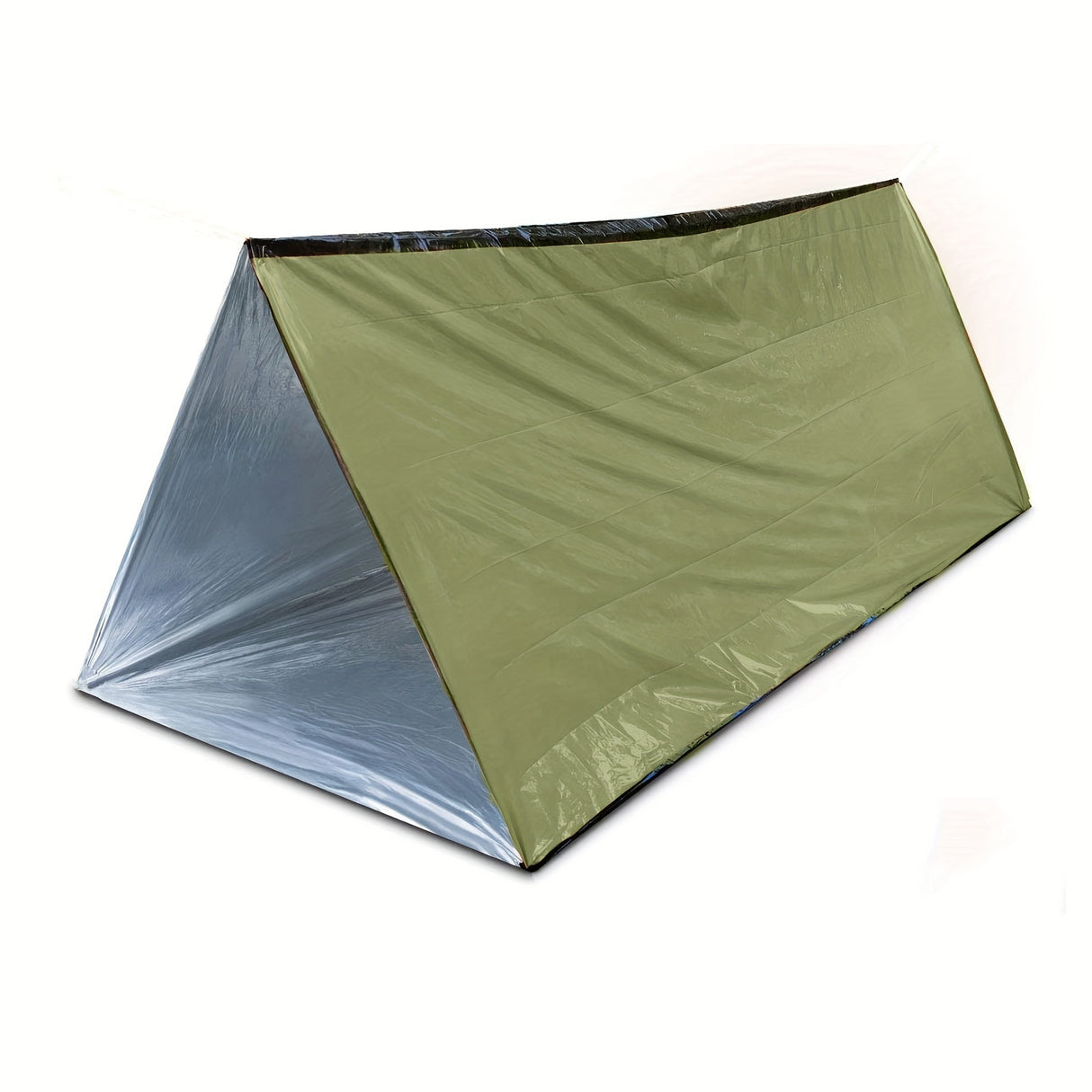 Tente d'abri d'urgence pour 2 personnes avec couverture isolante en polyéthylène : durable, coupe-vent et imperméable pour le camping et la préparation aux crises