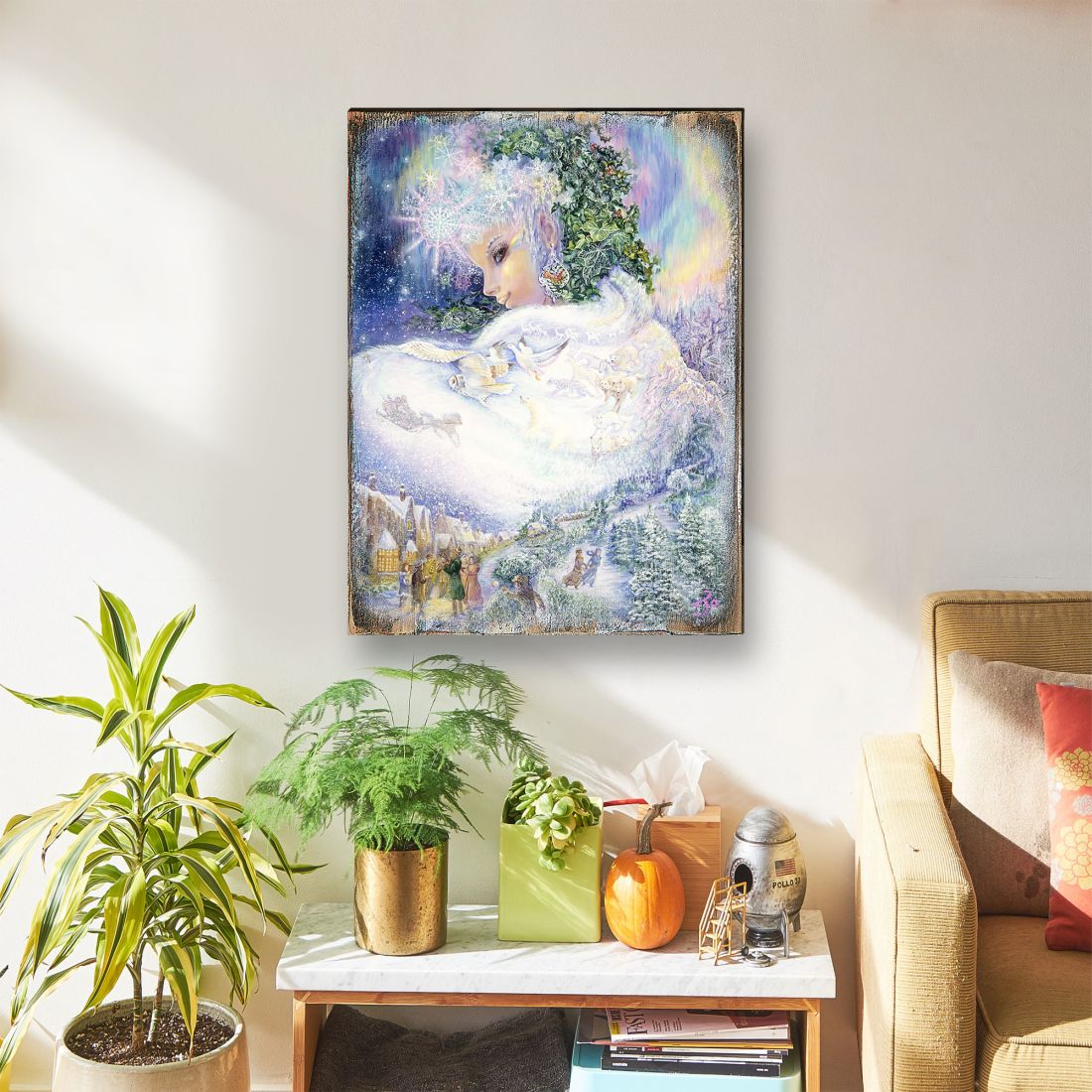 Arte mural de madera de fantasía de la Reina de las Nieves de Josephine Wall - Decoración de fantasía - 852143-JW