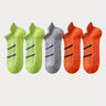 5 pares de calcetines deportivos profesionales para hombre, de verano, de malla fina, transpirables, absorbentes del sudor, antiolor, con protección para el talón y las orejas.