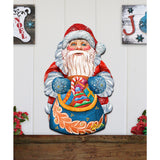Birdie Santa Christmas Door Decor by G. DeBrekht - Christmas Santa Snowman Decor - 8117902H
