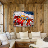 Crab Wood Wooden Coastal Wall Art by Nature Wonders - Coastal Sea-Life Decor - 95265B