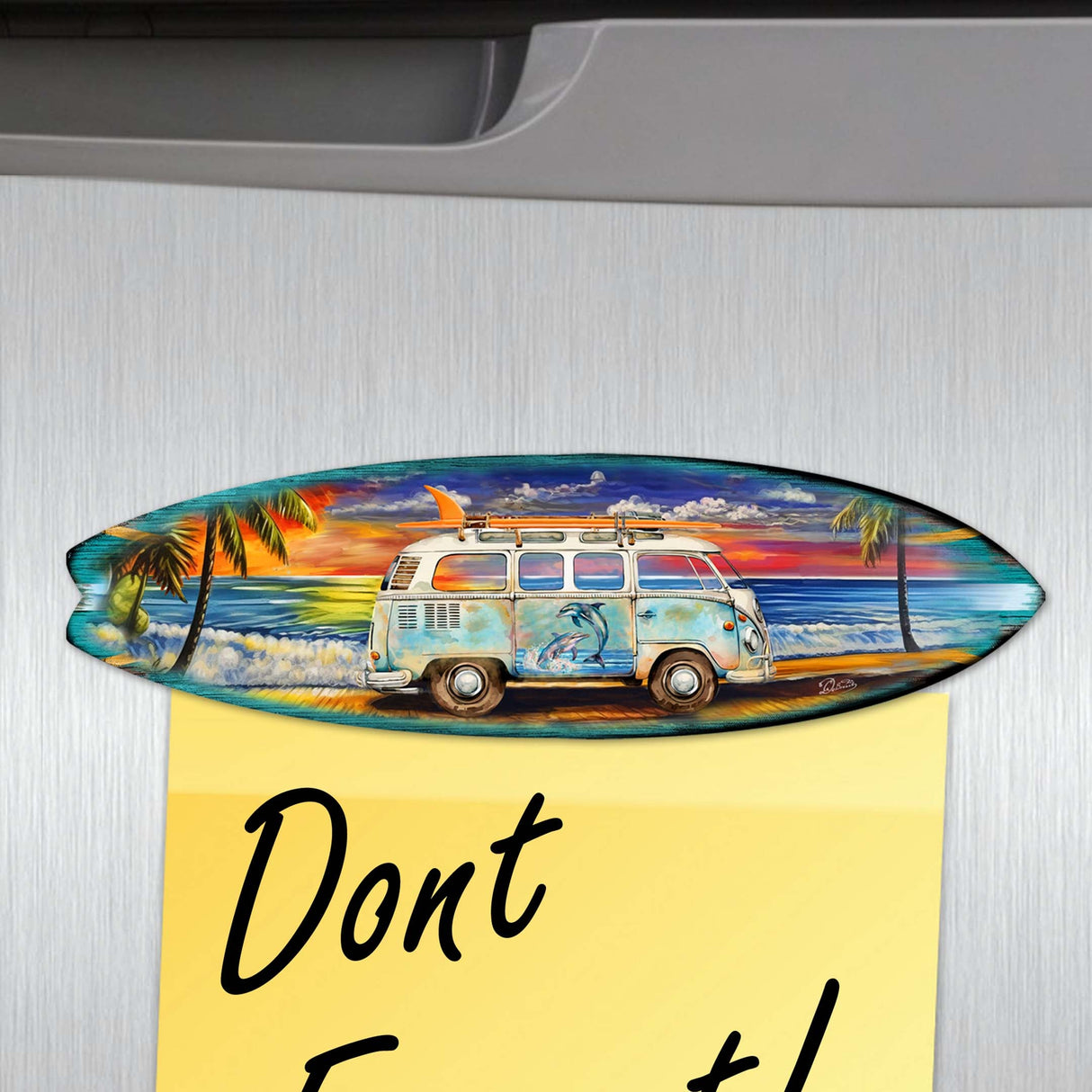 Ocean View Surfboards Decorative Wooden Magnets Set of 6 by G. Debrekht - Coastal Decor - 8090068G-S6