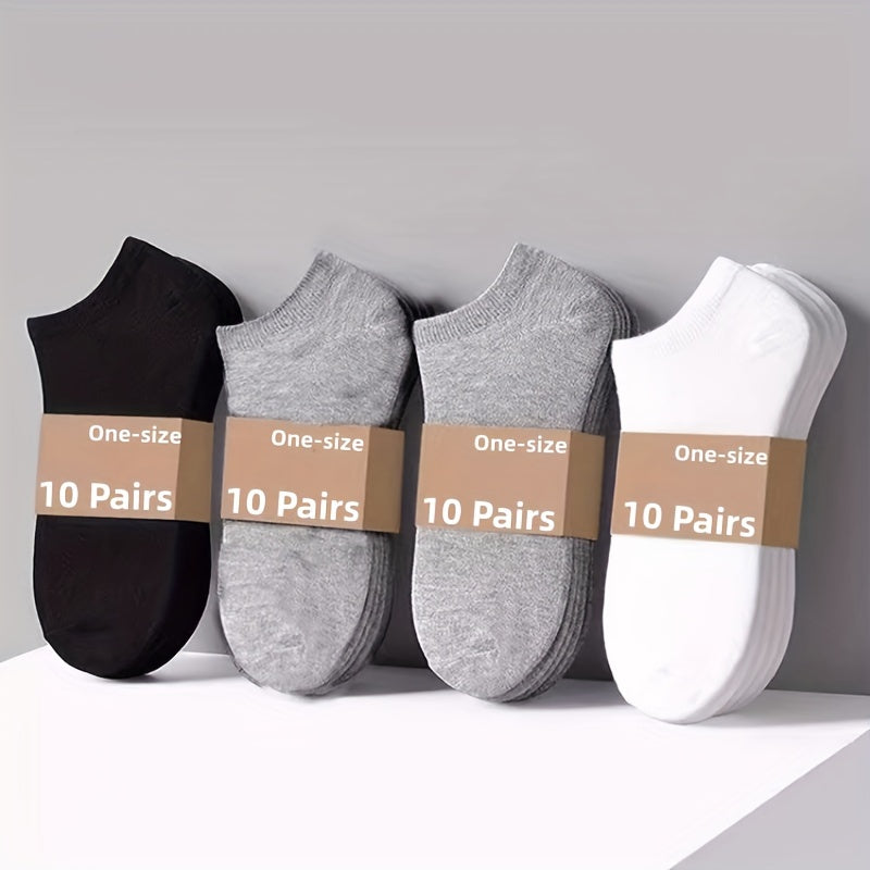Calcetines tobilleros esenciales (1/5/10/20/30 pares): suaves, ligeros, de corte bajo, versátiles y cómodos para mujer.