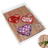 Heart of Love Decorative Wooden Clip-on Ornaments Set of 3 by Jamie Mills-Price - Love Kids Family Decor - 8091054C-MP-S3